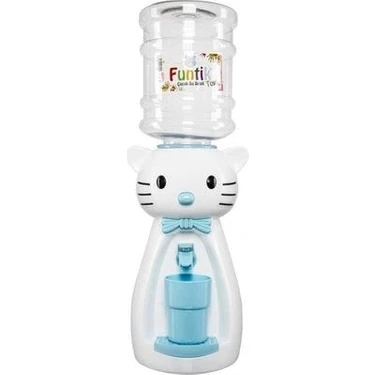 Funtik Kedi Çocuk Su Sebili Beyaz Üzeri