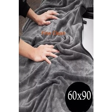 Fine Clean ( 90X60 cm ) Maxi Boy Mikrofiber Oto Yıkama ve Araba Kurulama Bezi Ekstra Su
