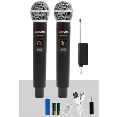 Lastvoice SXC-1099E Şarjlı ÇİFTLİ EL Telsiz Kablosuz Mikrofon