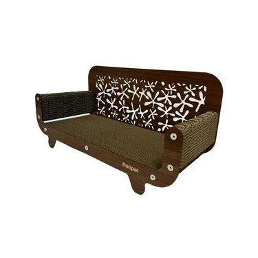 Rotipet Karton Kedi Tırmalama Desenli Koltuk Ceviz 59 x 30 x 25