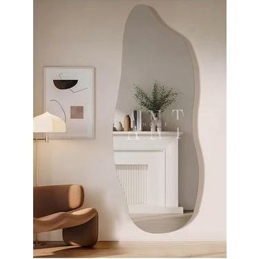 Ant Home Boy 160x60 cm Asimetrik Tasarımlı Çerçevesiz Ayna - 1. Sınıf Şişecam Dekoratif CNC