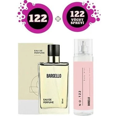 Bargello 122 Edp Oriental 50 ml Kadın Kokusu + NO:122 210 ml Body Mist Vücut