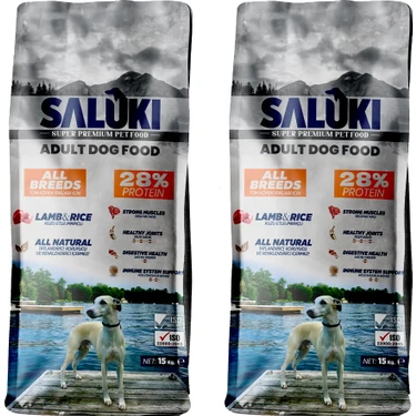 Kuzu Etli Köpek Maması 2 x 15 kg = 30 kg (Yeni Sindirim Destekli Geliştirilmiş