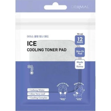 Dermal  Tüm Cilt Tipleri için Nemlendirici Ice Cooling Toner Pad 12