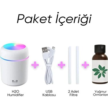 Evatoys Ultrasonik Hava Nemlendirici  + 2 Flitreli Hediyeli + 1 Koku Hediyeli Gece Lambası,koku