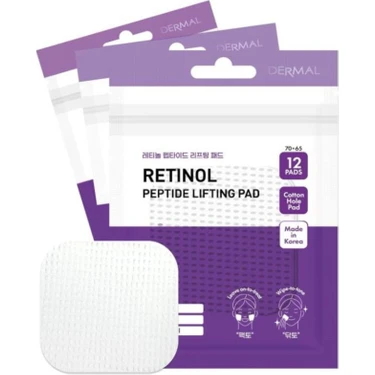 Dermal Retinol Tüm Cilt Tipleri için Nemlendirici Peptit Lifting Pad 12