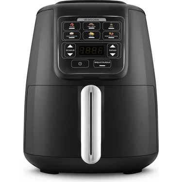Karaca Air Pro Cook Köz Steel Xl Çelik Hazneli Airfryer Black Silver 4 Litre 4