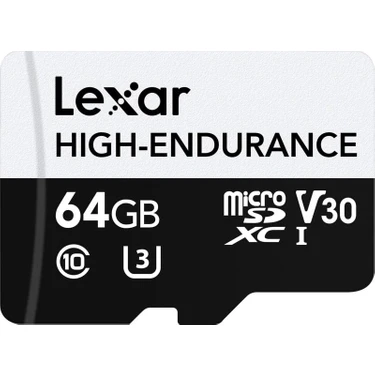Lexar 64GB microSD 100MB/s Okuma 35MB/s Yazma Yüksek Dayanıklı Hafıza Kartı