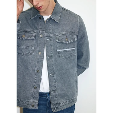 Mavi Loran Premium Blue Puslu Açık Gri Jean Ceket Fiyatı