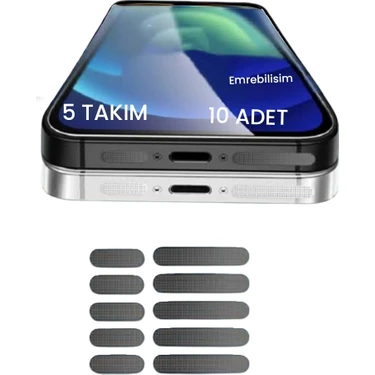 Iphone 11/12/13/14/15 Pro/promax Tüm Serileri Için Siyah Toz ve Kir Önleyici Hoparlör Toz Önleyici