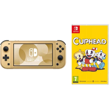 Nintendo Switch Lite Hyrule Edition (Özel Sürüm) Sıfır Oyun Konsolu + Cuphead Oyunlu