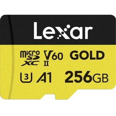 Lexar 256GB 280 Mb/s Uhs-Iı V60 Microsd Hafız Kartı (Gold