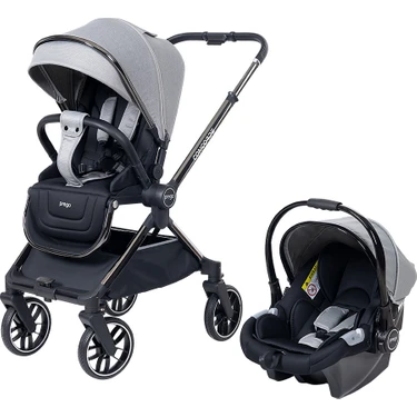 Prego Concorde Seyahat Sistem Koldan Çift Yönlü Bebek Arabası 2067 GRİ 22 kg Taşıma