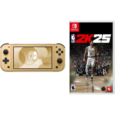 Nintendo Switch Lite Hyrule Edition (Özel Sürüm) Sıfır Oyun Konsolu + Nba 2K25 Oyunlu