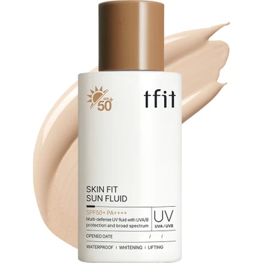 Tfıt Güneş Kremi | Skin Fit Sun Fluid SPF50 + 50 ml Cilt Bakım Içerikli Güneş