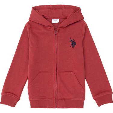 U.S. Polo Assn. Erkek Çocuk Vişne Sweatshirt