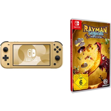 Nintendo Switch Lite Hyrule Edition (Özel Sürüm) Sıfır Oyun Konsolu + Rayman Legends Oyunlu