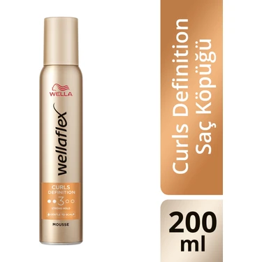 Wellaflex Curls Definition 200 ML Güçlü Tutuş Bukle Belirginleştirici Saç Köpüğü Vegan