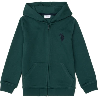 U.S. Polo Assn. Erkek Çocuk Koyu Yeşil Sweatshirt