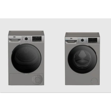 Beko Cmx 10120 S Gri Çamaşır Makinesi + Kmx 1000 S Gri Kurutma