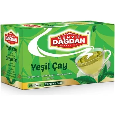 Günvit Dağdan Yeşil Çay Kutu Natürel Sallama Poşet Çay