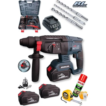 Dager DGR-4140 Kömürsüz 36 V 5 Ah Çift Akülü Şarjlı 3 Fonksiyon Kırıcı-Delici Hilti Matkap Setli +