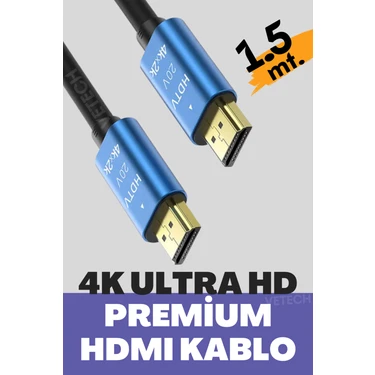 Vetech 4K HDMI Kablosu Hdtv 2.0V Oyuncu Bilgisayarı, Playstation, Xbox, Notebook