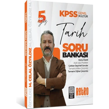 Retro Yayıncılık 2025 KPSS Genel Yetenek 5yüz Tarih Soru Bankası Tamamı Video Çözümlü - Mehmet