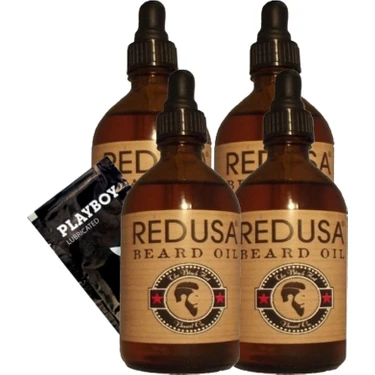 Redusa Beard Oil 4 Tane x Sakal Bakım Yağı 100 ml + 1 Adet Jel Hediye