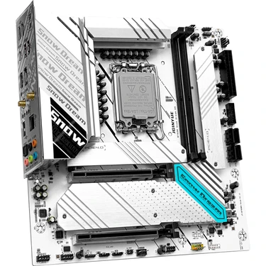 B760M Snow Dream D5 Ddr5 Oc 8000 Mhz 4x Nvme HDMI Dp Type-C Fiyatı