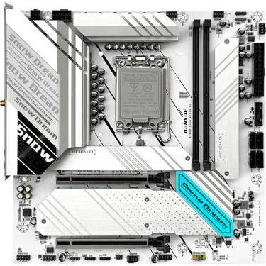 B760M Snow Dream D5 Ddr5 Oc 8000 Mhz 4x Nvme HDMI Dp Type-C