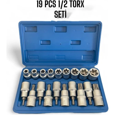 Ekinler Torx Anahtar 1/2 19 Parça E Lokma & Torx Lokma Takımı