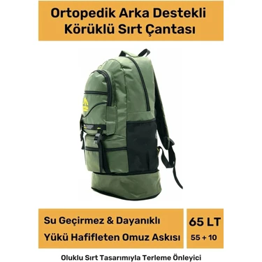 Ortopedik Su Geçirmez Konfor Modeli Fermuarlı Büyük Boy Çok Gözlü Bölmeli Kamp Outdoor Sırt