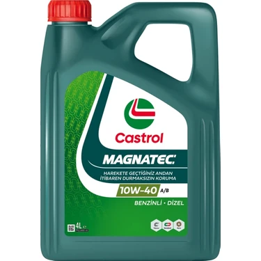 Castrol Magnatec 10W-40 A3/B4 Benzinli Araçlar için 4 Litre Motor Yağı (Üretim Yılı: