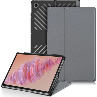 XFashion Lenovo Tab Plus 11.5 Inç TB351FU Isı Dağıtımı Standı Deri Tablet Kapağı (Yurt