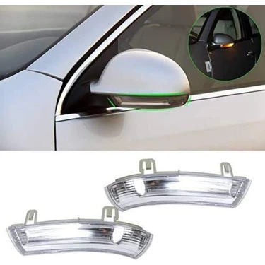 VW PASSAT B6 VI (SAĞ SOL TAKIM) ŞEFFAF DIŞ DİKİZ AYNA SİNYAL LAMBASI 2006-2011 ARASI