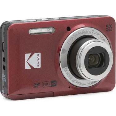 Kodak Friendly Zoom FZ55/5X 16,1 MP Kırmızı Dijital Fotoğraf Makinesi 5x Optik Zoom
