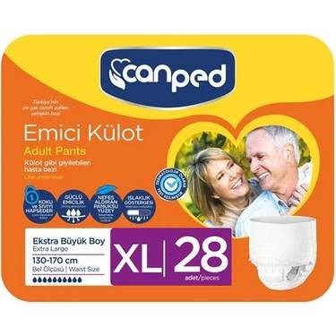 Canped Emici Külot Extra Büyük Boy XL 28