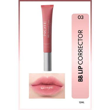 Note BB Lip Corrector Renk Eşitleyici Dudak Parlatıcısı Pembe