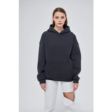 Unisex Füme Basic Sweatshirt Hoodie %100