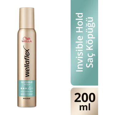 Wellaflex Invisible Hold Görünmez Tutuş Sağlayan Saç Köpüğü Extra Strong Hold 200 ML - 4/5