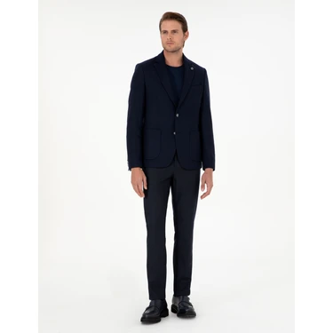 Pierre Cardin Erkek Lacivert Slim Fit Kumaş Pantolon