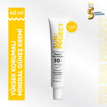 Görkito The Sun Project Yüksek Korumalı Aydınlatıcı %100 Mineral Güneş Kremi 50 Spf 40