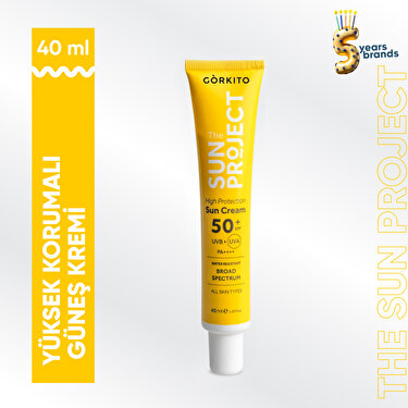 Görkito The Sun Project Yüksek Korumalı Güneş Kremi High Protection Sun Cream 50+ SPF PA++++ 40