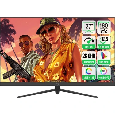 Gamepower 27" Sonic T80 Flat Fast IPS 180HZ 0.5ms Qhd 2k Gaming Monitör (Sıfır Ölü Piksel