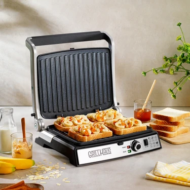 Schafer Grıll Haus 2000 W Tost Makinesi Gri Yanmaz Yapışmaz Kaplama Özelliği ile 6 Dilim