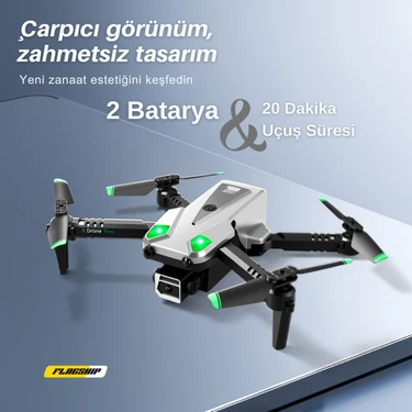 Piha S125 Mini Drone 2 Batarya Ile 20 Dakika Uçuş Süresi Wi-Fı 720P Hd Çift Kameralı Engelden