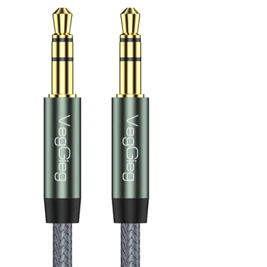 VegGieg 3.5mm Jack Trs Hi-Fi Örgülü Aux Ses Kablosu 1