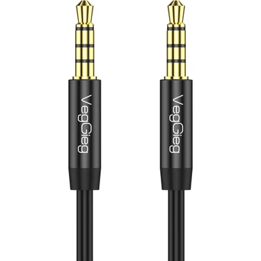 Veggieg 3.5mm Jack Trrs Hi-Fi Aux Mikrofon ve Ses Kablosu 1