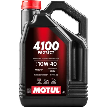 Motul 4100 Protect 10W/40 4 Lt Motor Yağı Viskozite API SN/CF ACEA A3/B4 ile Yüksek